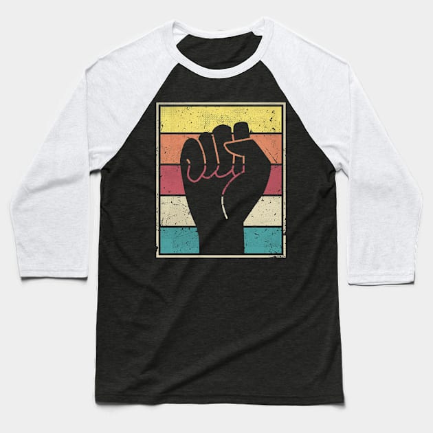 Fist Hand Baseball T-Shirt by bridgewalker